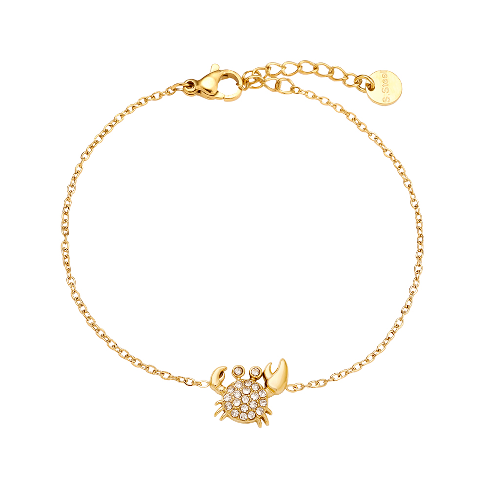 17cm Diamond Crab stainless steel bracelet    