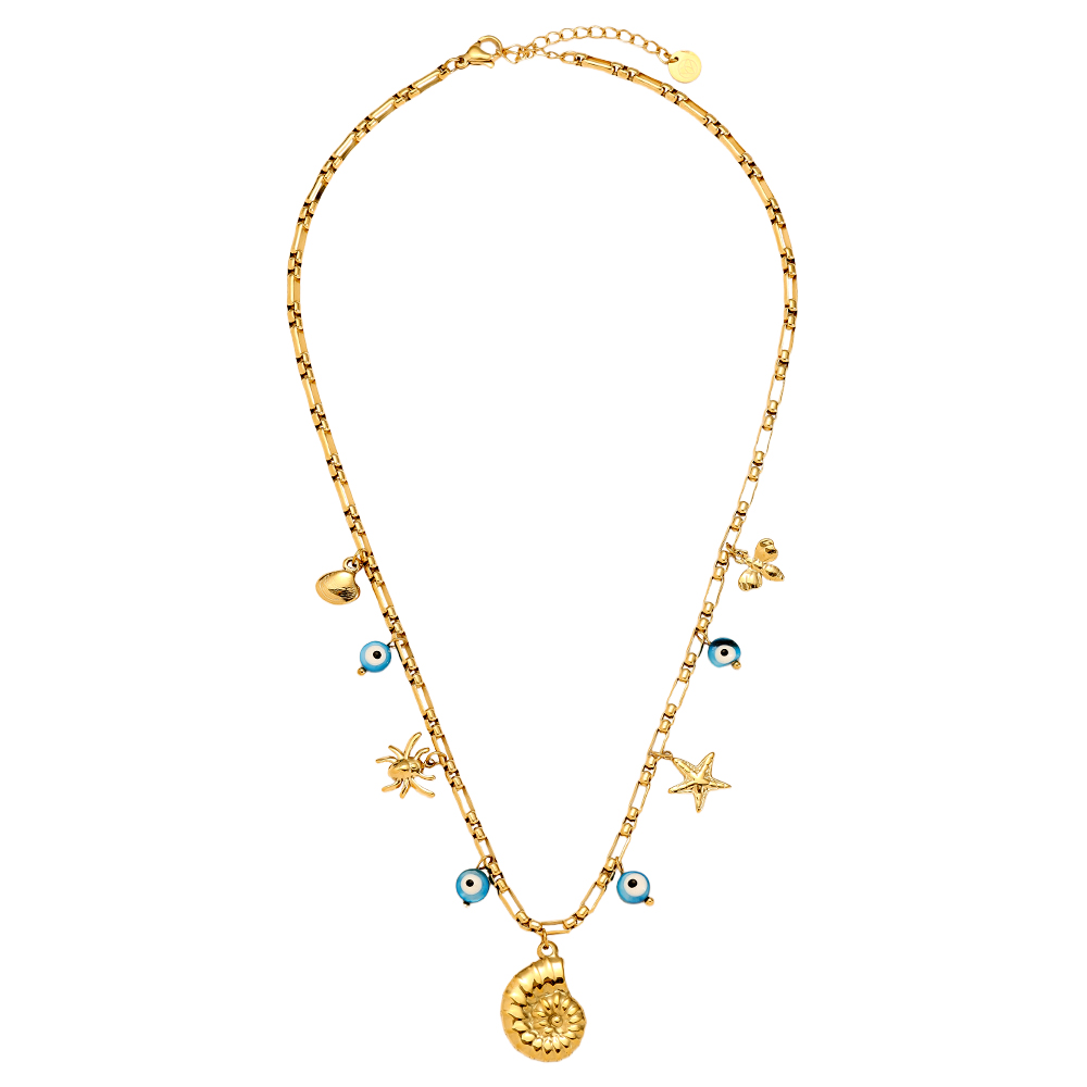 42cm shell star stainless steel necklace