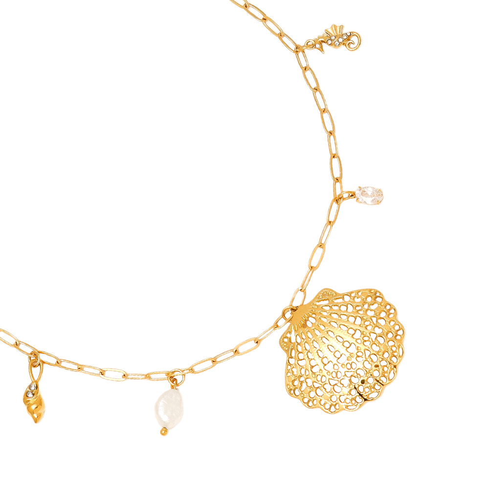 42cm Ocean And Charms stainless steel necklace     