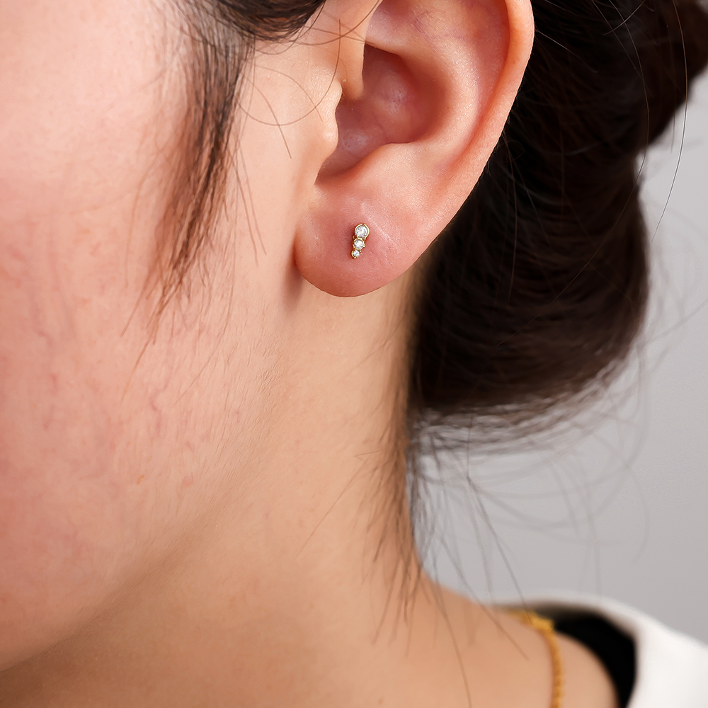 5mm Three Dots stainless steel piercing      
