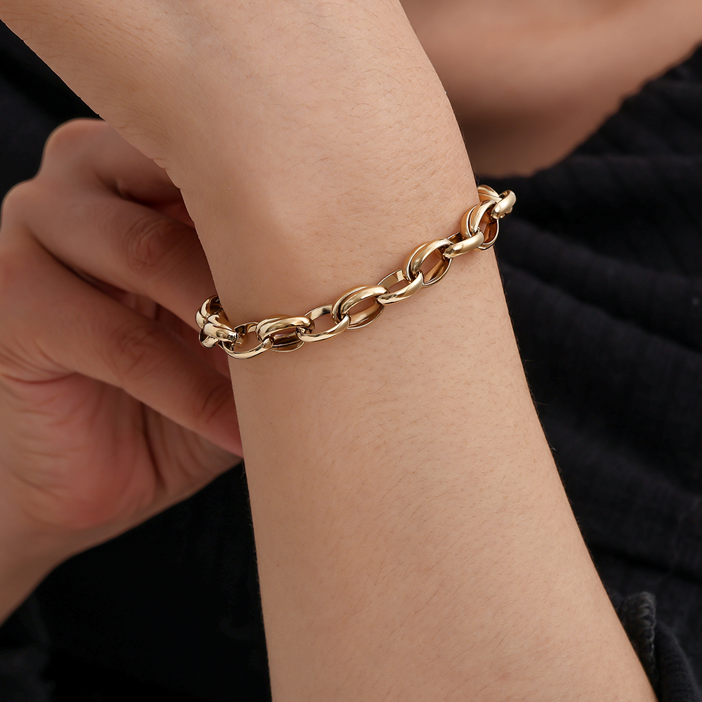 18cm Oval Chain stainless steel bracelet      