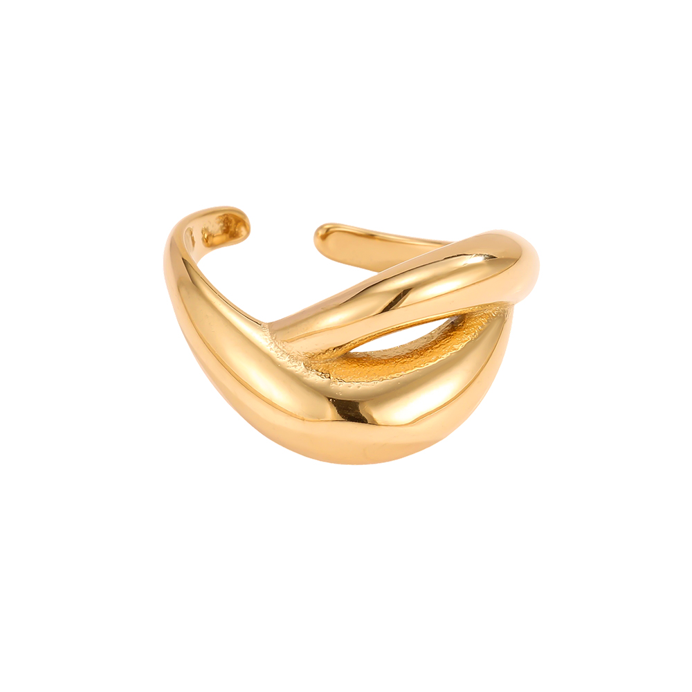 Stainless steel ring, adjustable, cross-shaped 