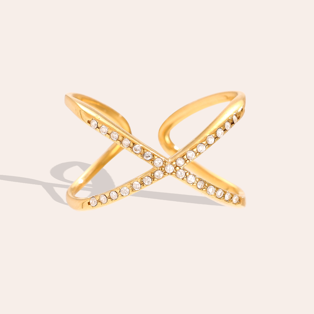 Great Diamond X stainless steel ring    