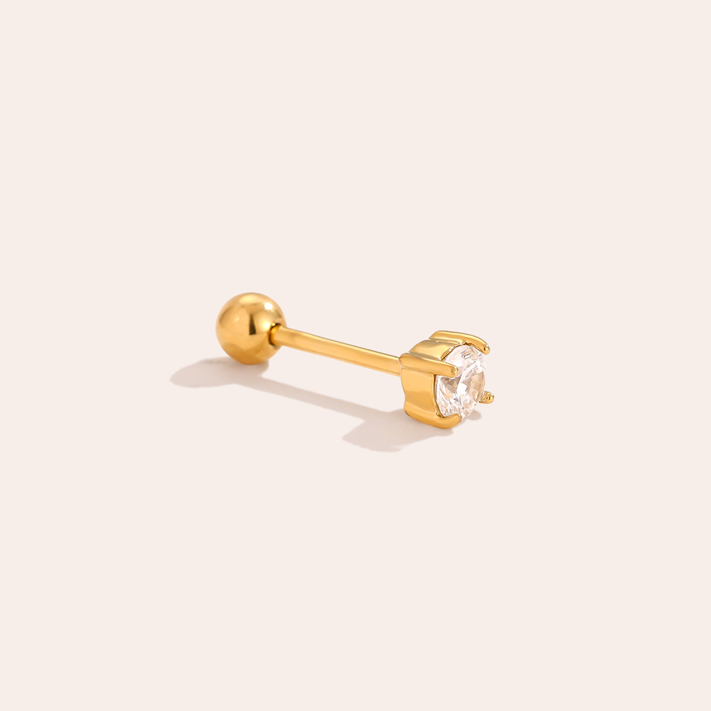 3mm Just One Diamond stainless steel piercing      