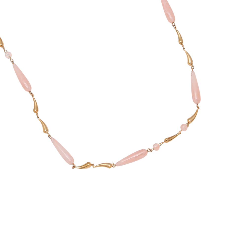 97cm Long Drop Resin Stainless Steel Necklaces   