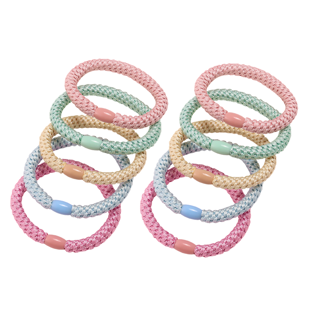 10 pcs. Rubber Pastel Scrunchie Set