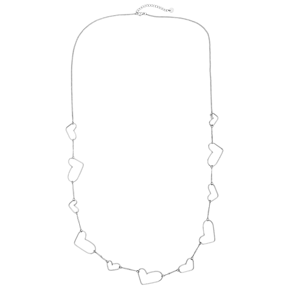 Stainless steel necklace 90cm Cool Hearts