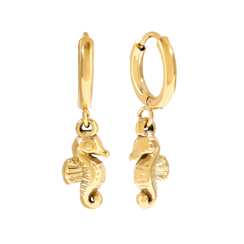 25mm Sea Horse stainless steel earrings     
