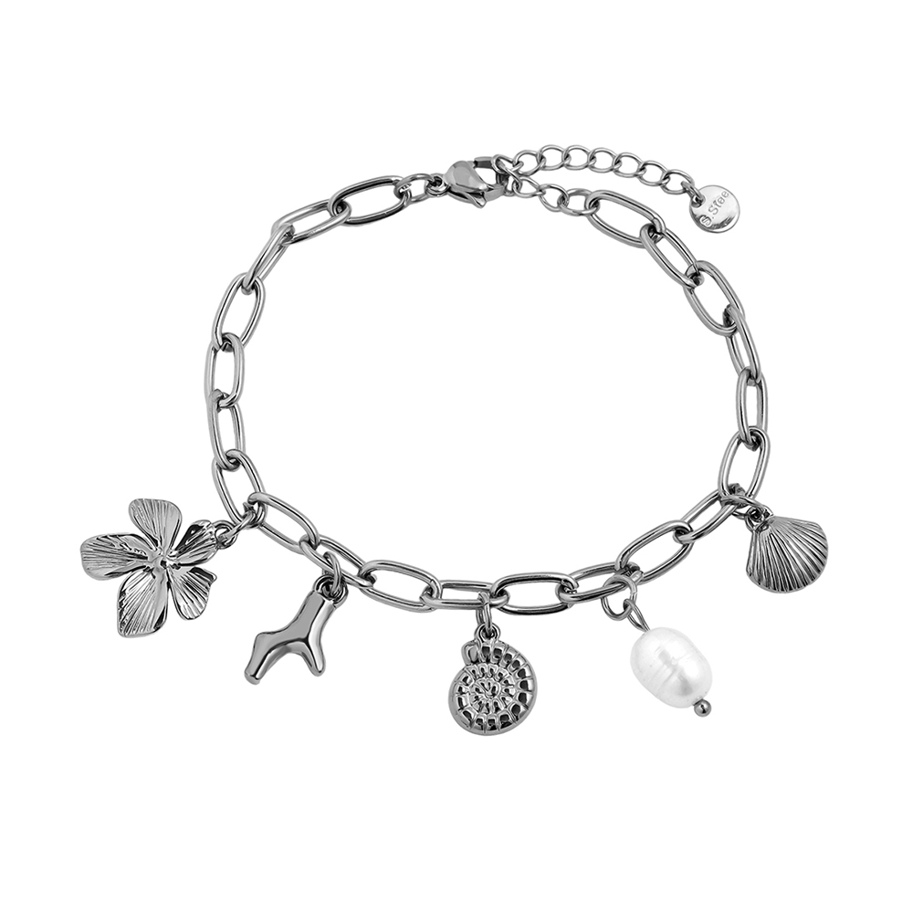 17cm Pearl Shell stainless steel bracelet 17cm Pearl Shell stainless steel bracelet