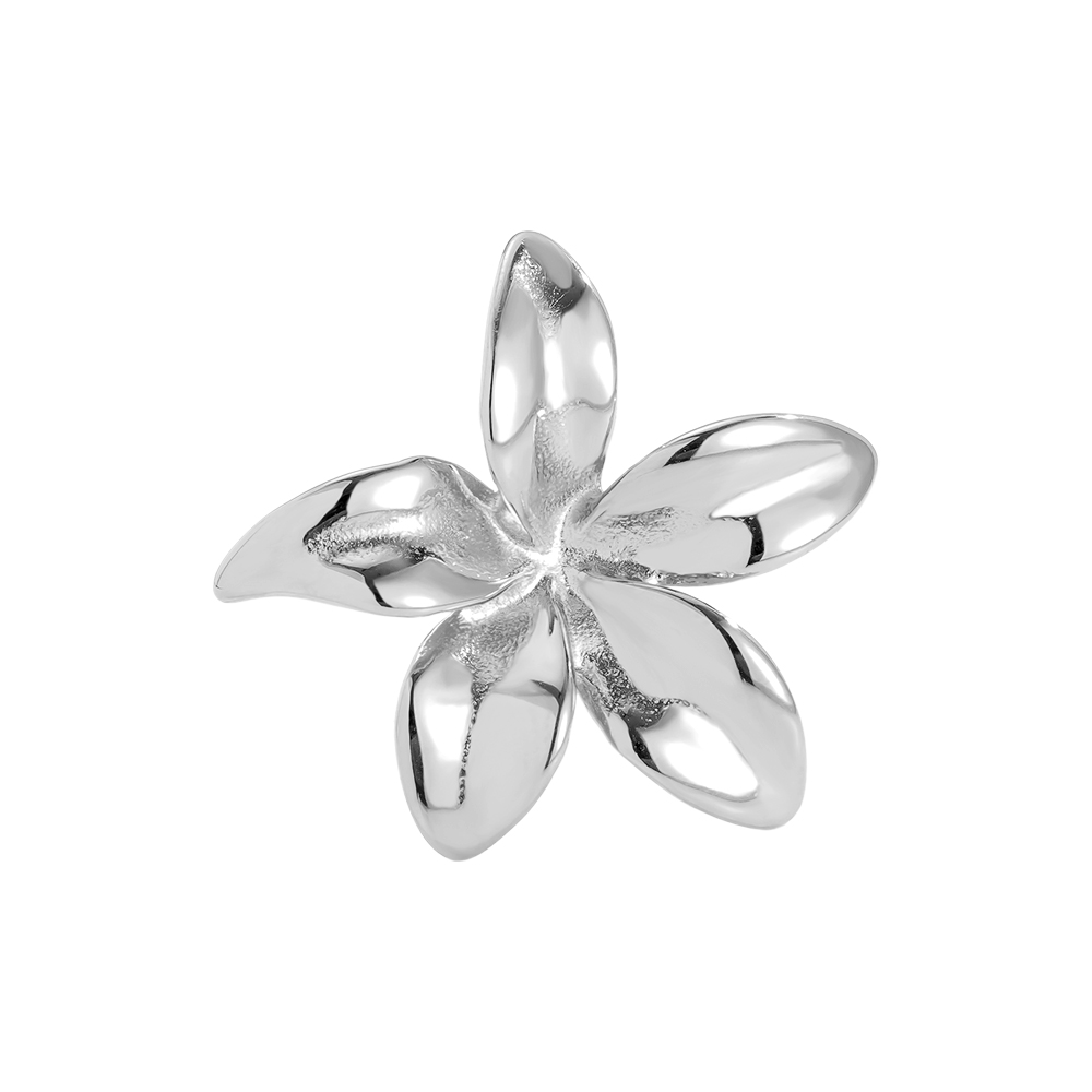 Big Size Flower Stainless Steel Ring    