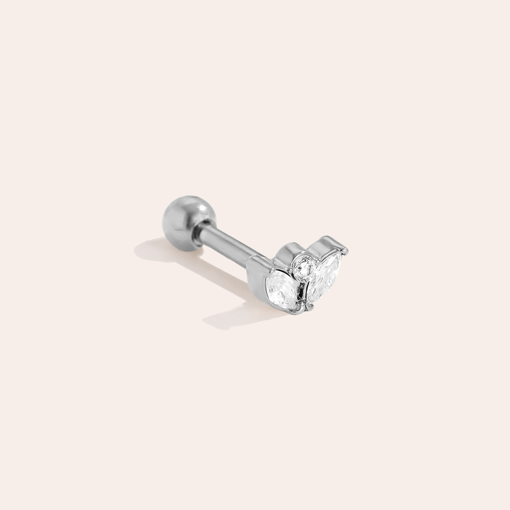 5mm Mini Diamond Crown stainless steel piercing      