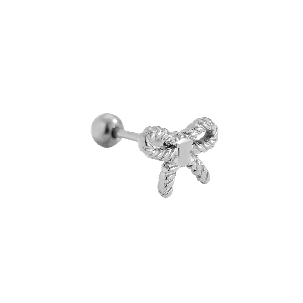 6mm Twist Bowtie stainless steel piercing       