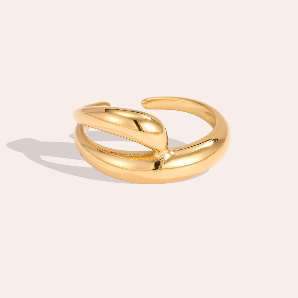 Stainless steel ring, adjustable, minimalist design