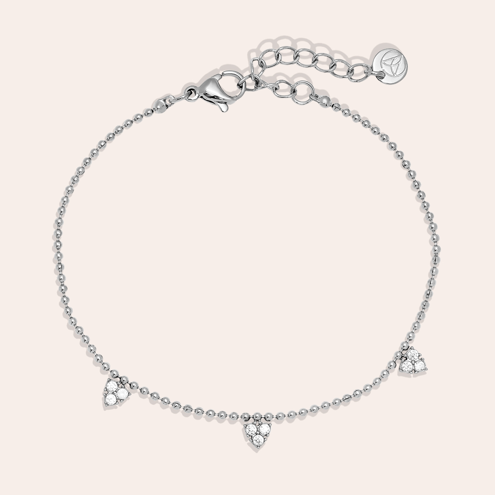 15cm Diamond Dots stainless steel bracelet       