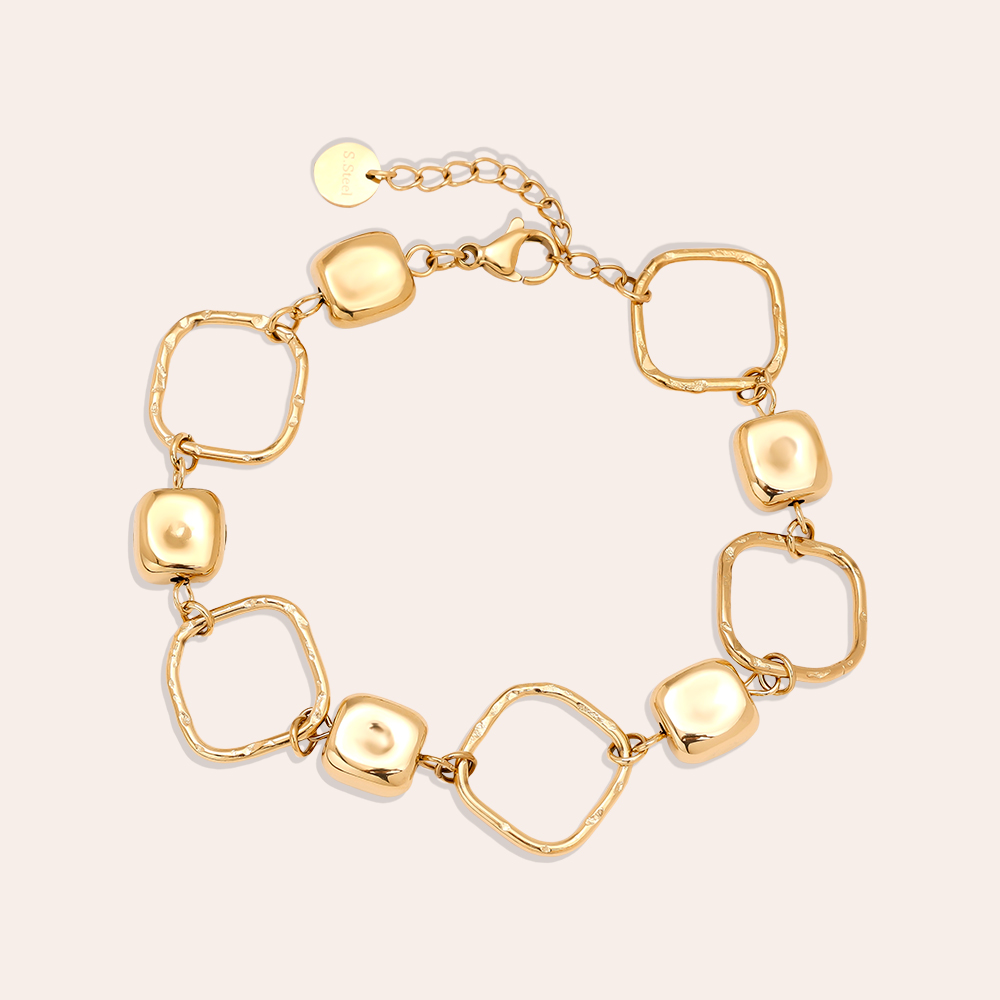 17cm Cube Chain stainless steel bracelet      