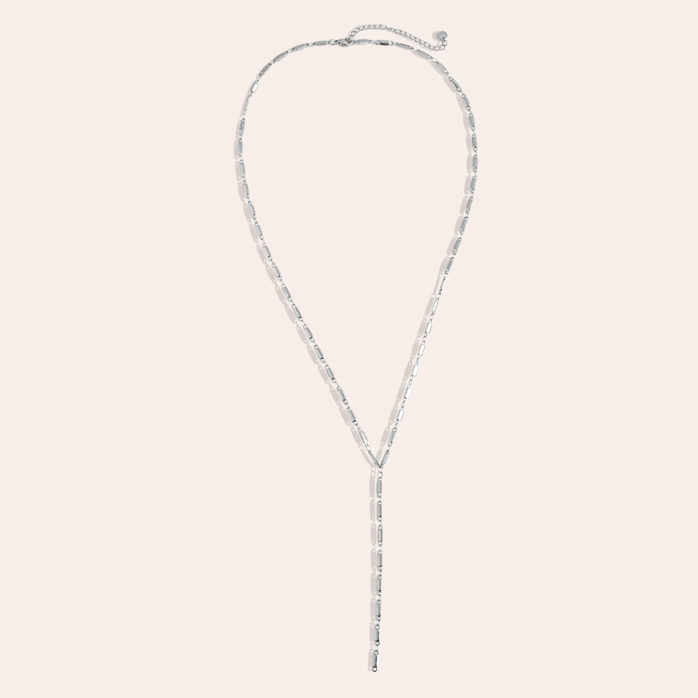 60+10cm rectangular chain stainless steel necklace       