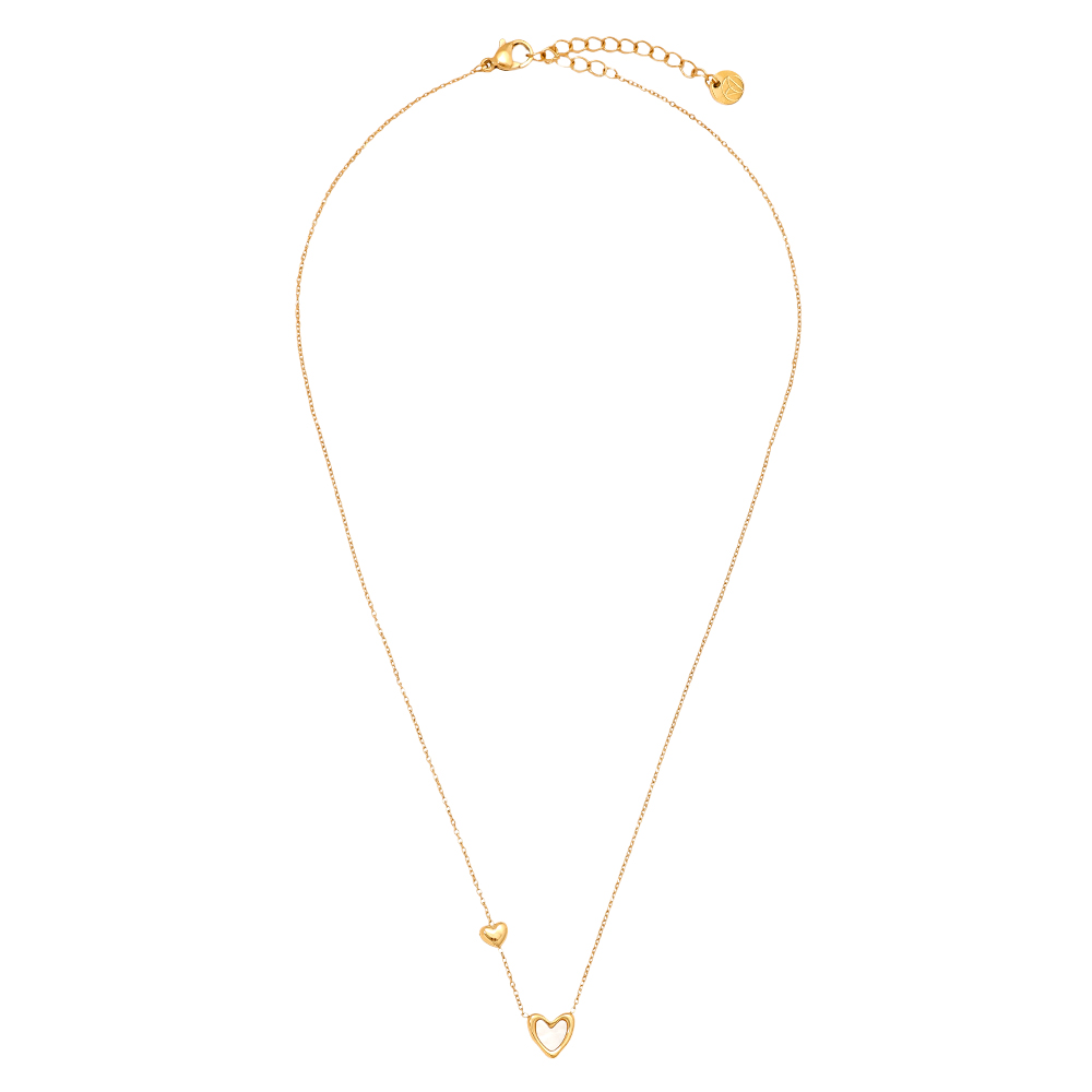40cm Shell Heart stainless steel necklace      
