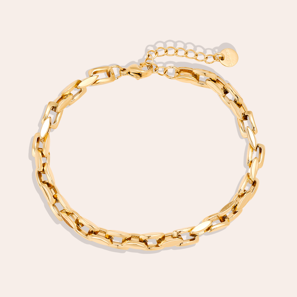 Stainless steel bracelet 16cm linked chain