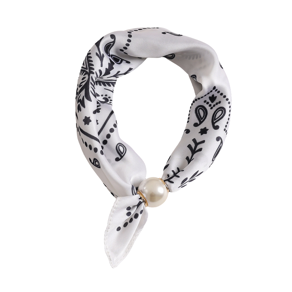 43cm small black pattern beaded scarf   