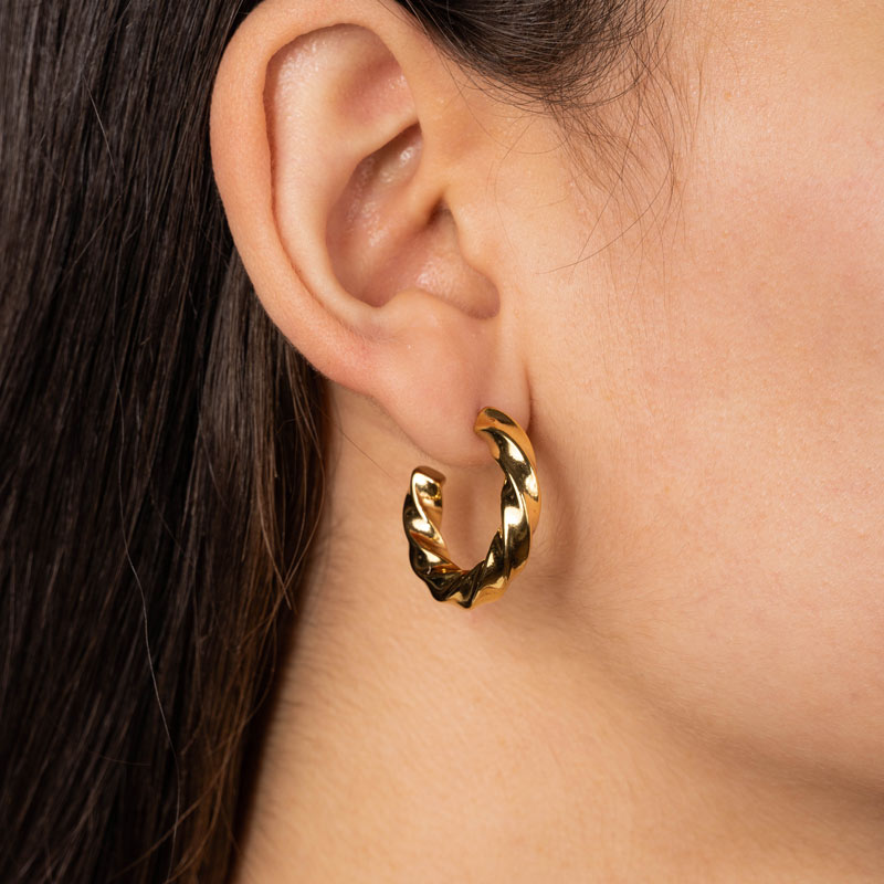 Stainless steel earrings Halka Twist