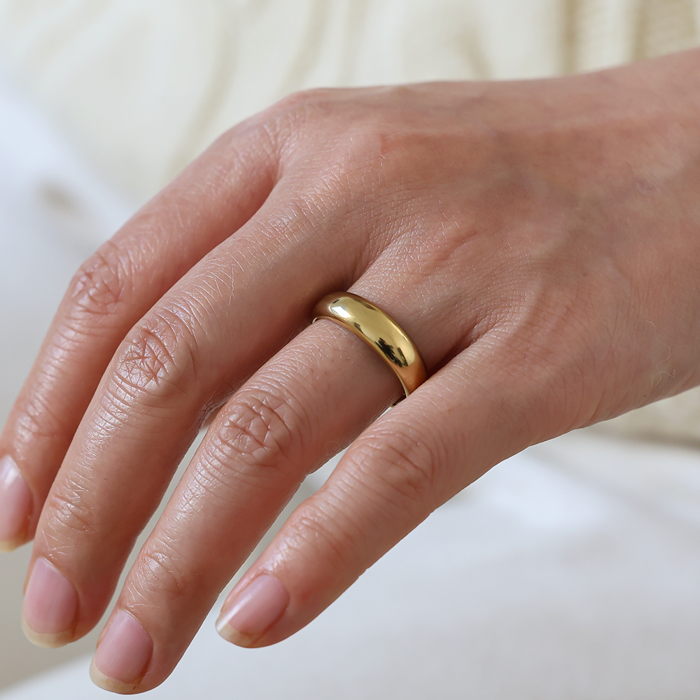 Minimalist stainless steel ring 