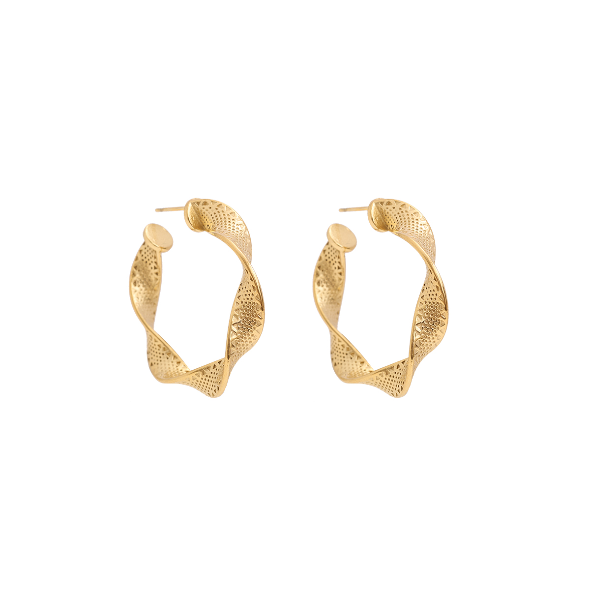 Stainless steel earrings Flower Twist