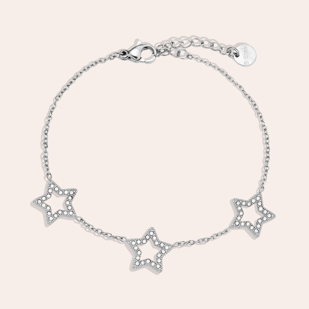 17cm Sparkling Star stainless steel bracelet         17cm Sparkling Star stainless steel bracelet
