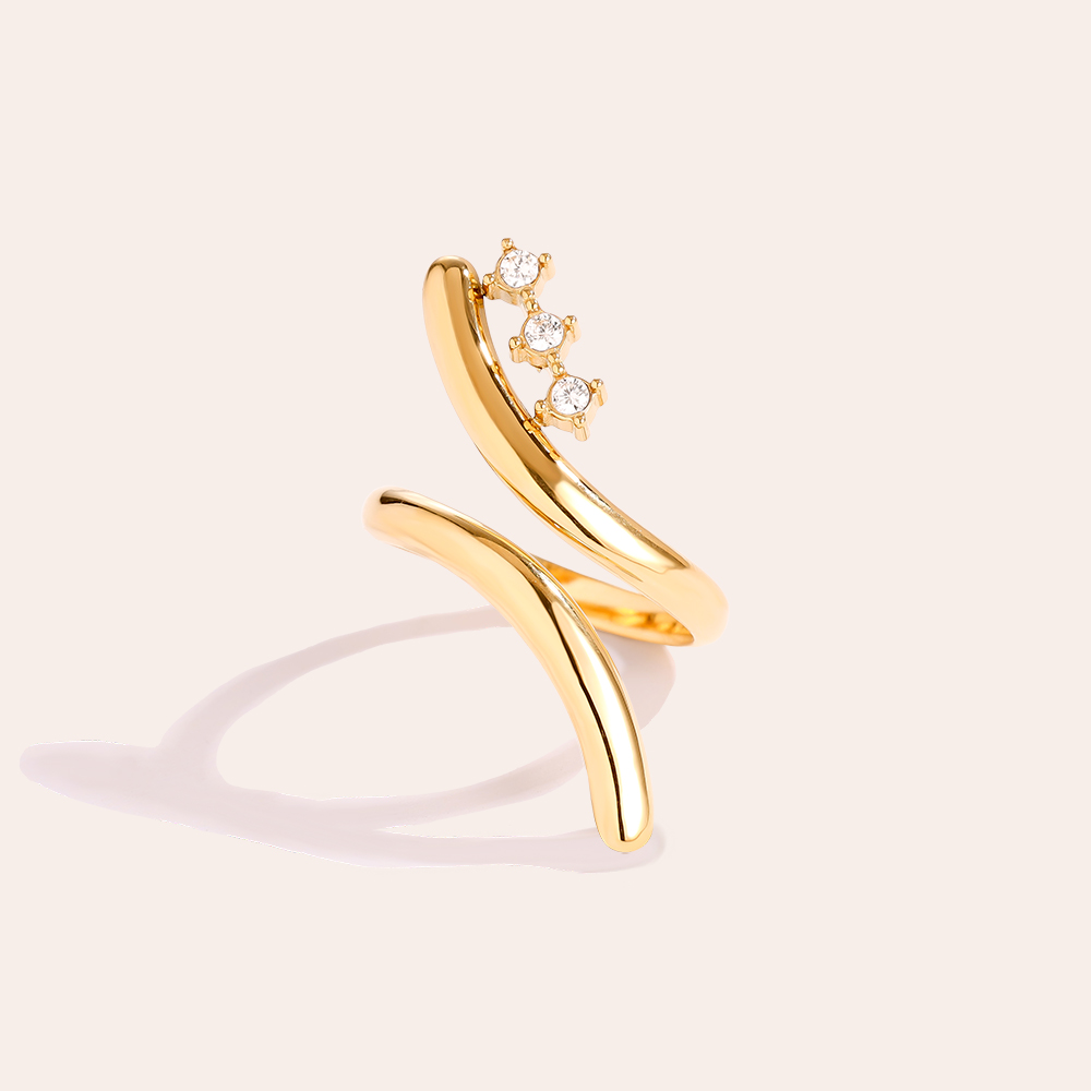 Pretty Nice Diamond Stainless Steel Ring    