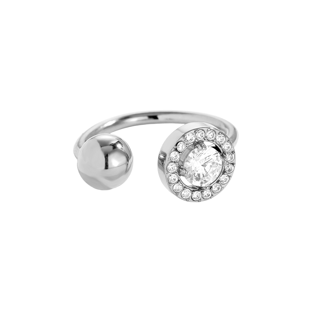 Perfect Diamond And Dot Stainless Steel Ring     Perfect Diamond And Dot Stainless Steel Ring