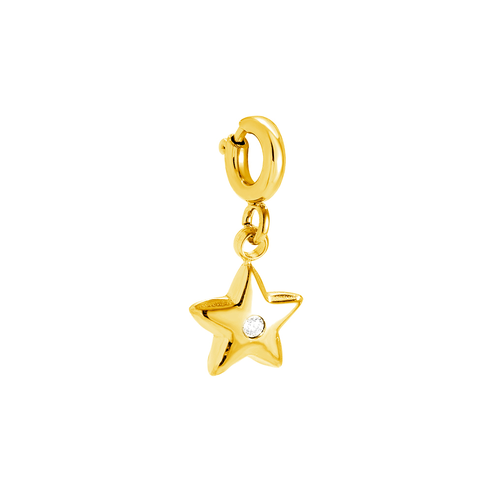1cm Spring Clasp Star stainless steel pendant      