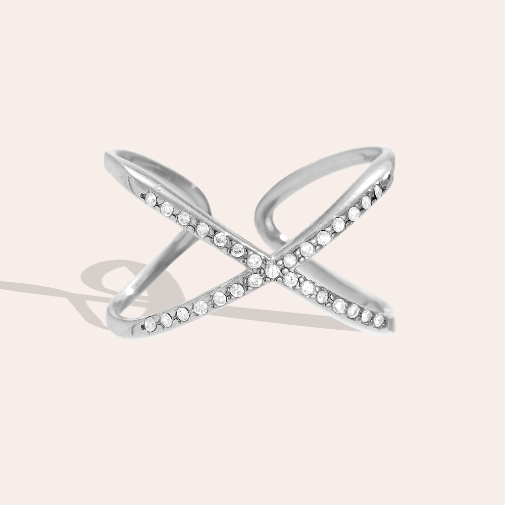 Great Diamond X stainless steel ring    