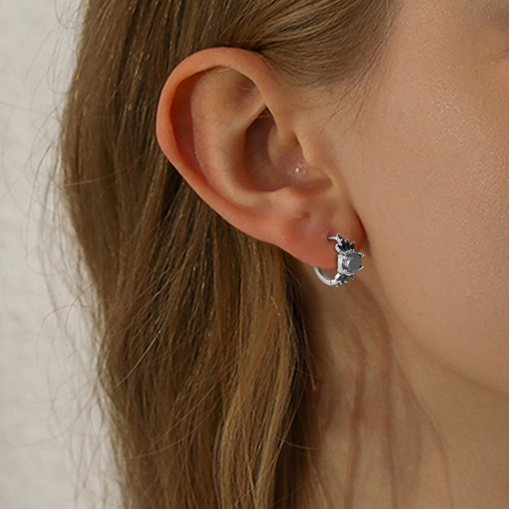 Gold-plated Big Diamond earrings