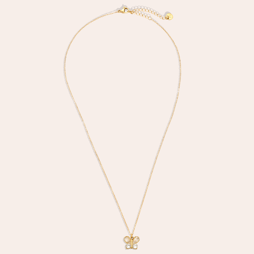40cm Nice Diamond Butterfly stainless steel necklace       
