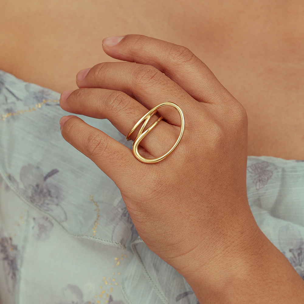 Adjustable loose lines stainless steel ring    