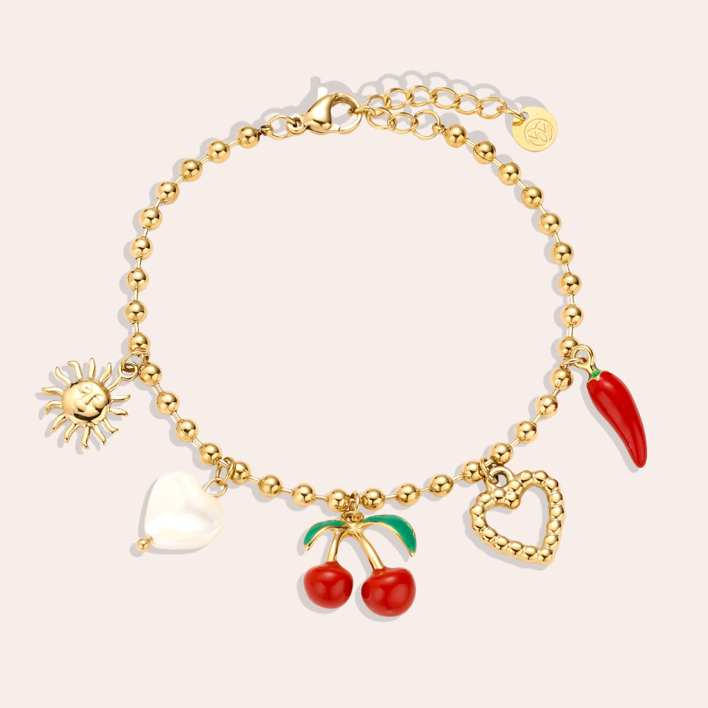 16.5cm Many Nice Charms stainless steel bracelet   