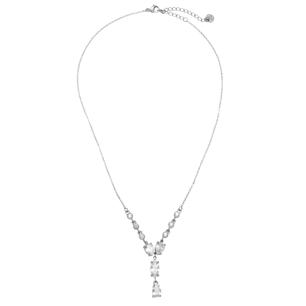 40cm Fancy Sparkling Diamond stainless steel necklace   