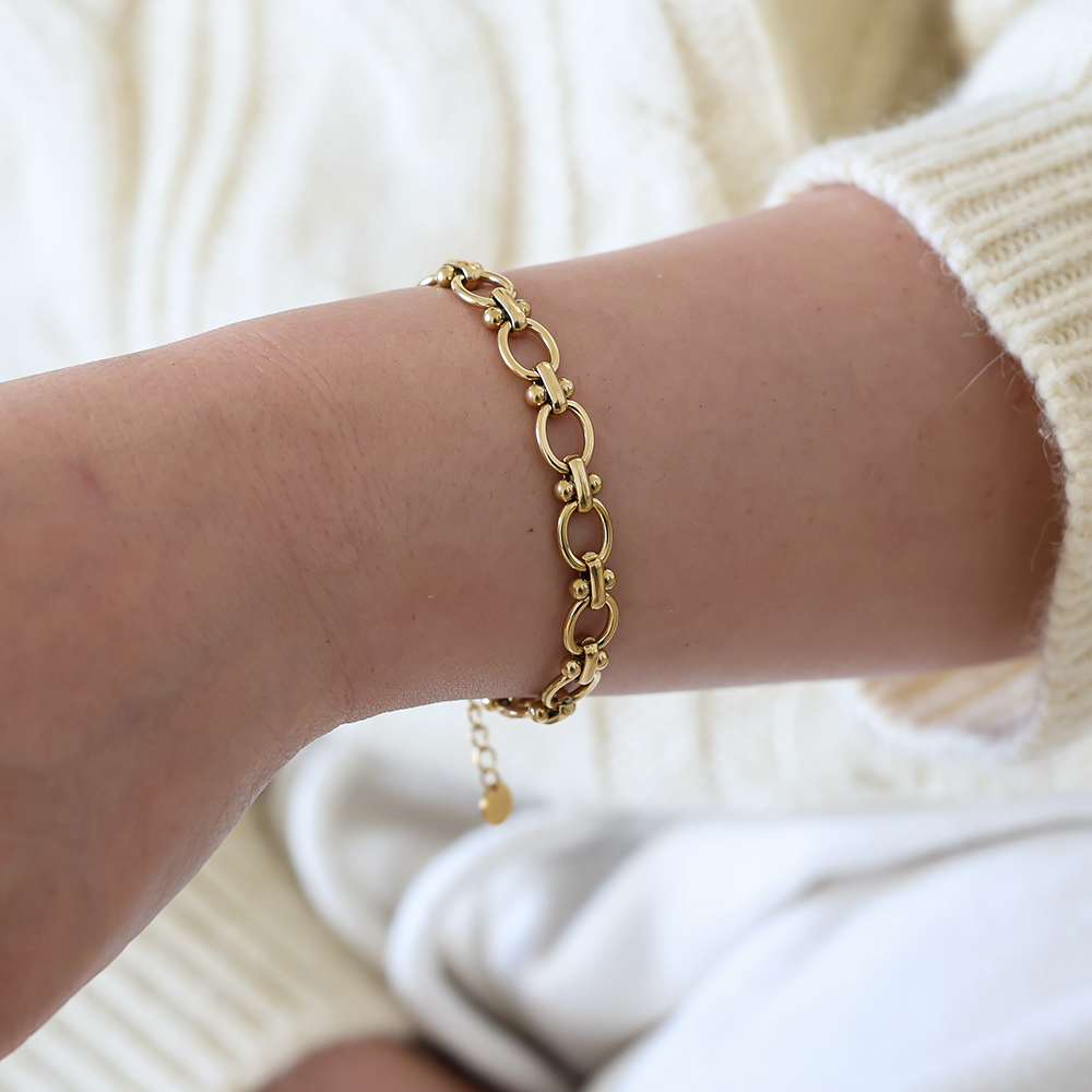 16cm ring chain stainless steel bracelet   