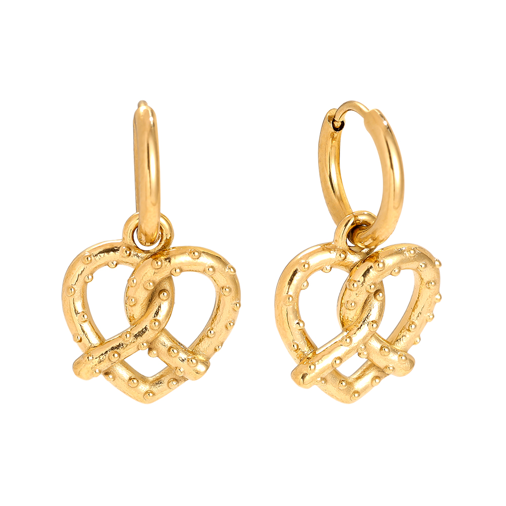2.5cm Just Pretzel stainless steel earrings        