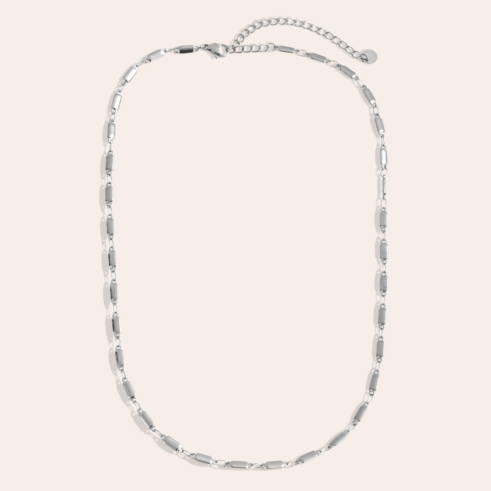 42cm rectangular chain stainless steel necklace      