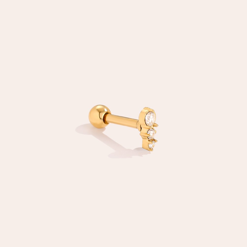 5mm Three Dots stainless steel piercing      