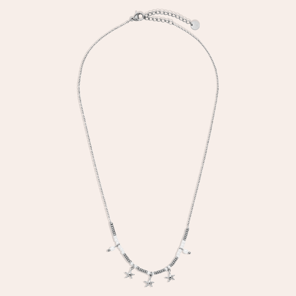 40cm Pearl Star stainless steel necklace