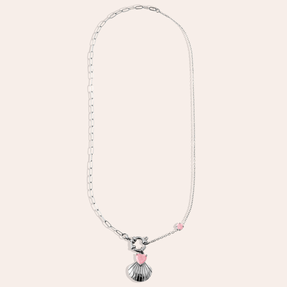 43cm Diamond Shell stainless steel necklace
