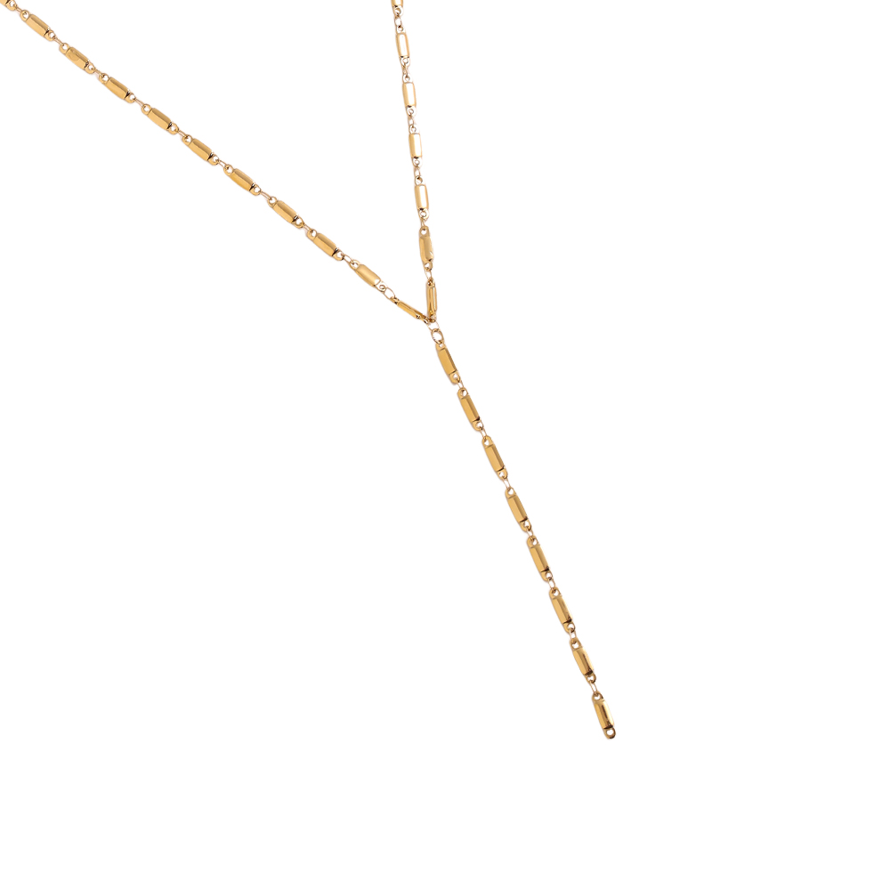 60+10cm rectangular chain stainless steel necklace       