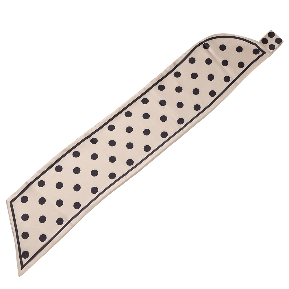 76cm black polka dot scarf 