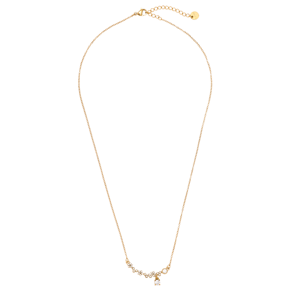 39cm Perfect Smiling Diamond stainless steel necklace     