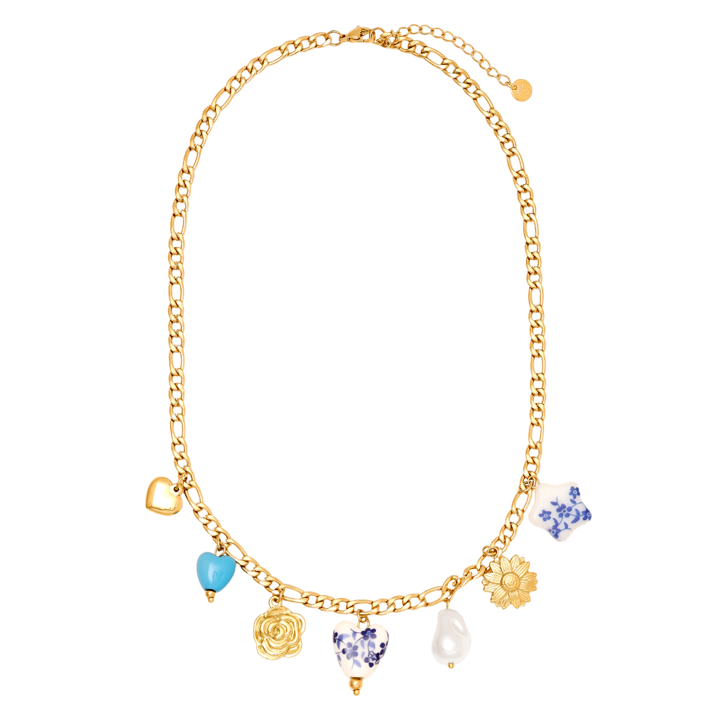 41cm Fancy Charms stainless steel necklace     
