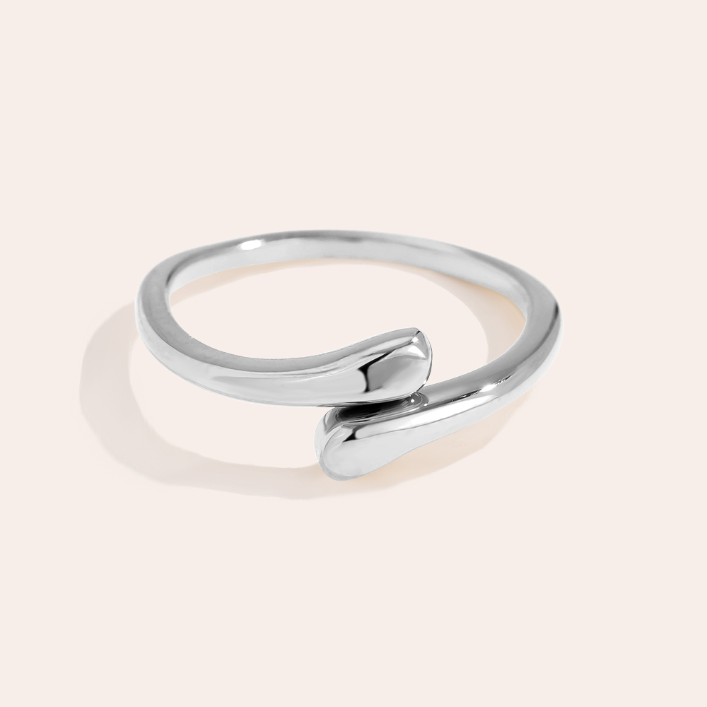 Tiny Drops stainless steel ring