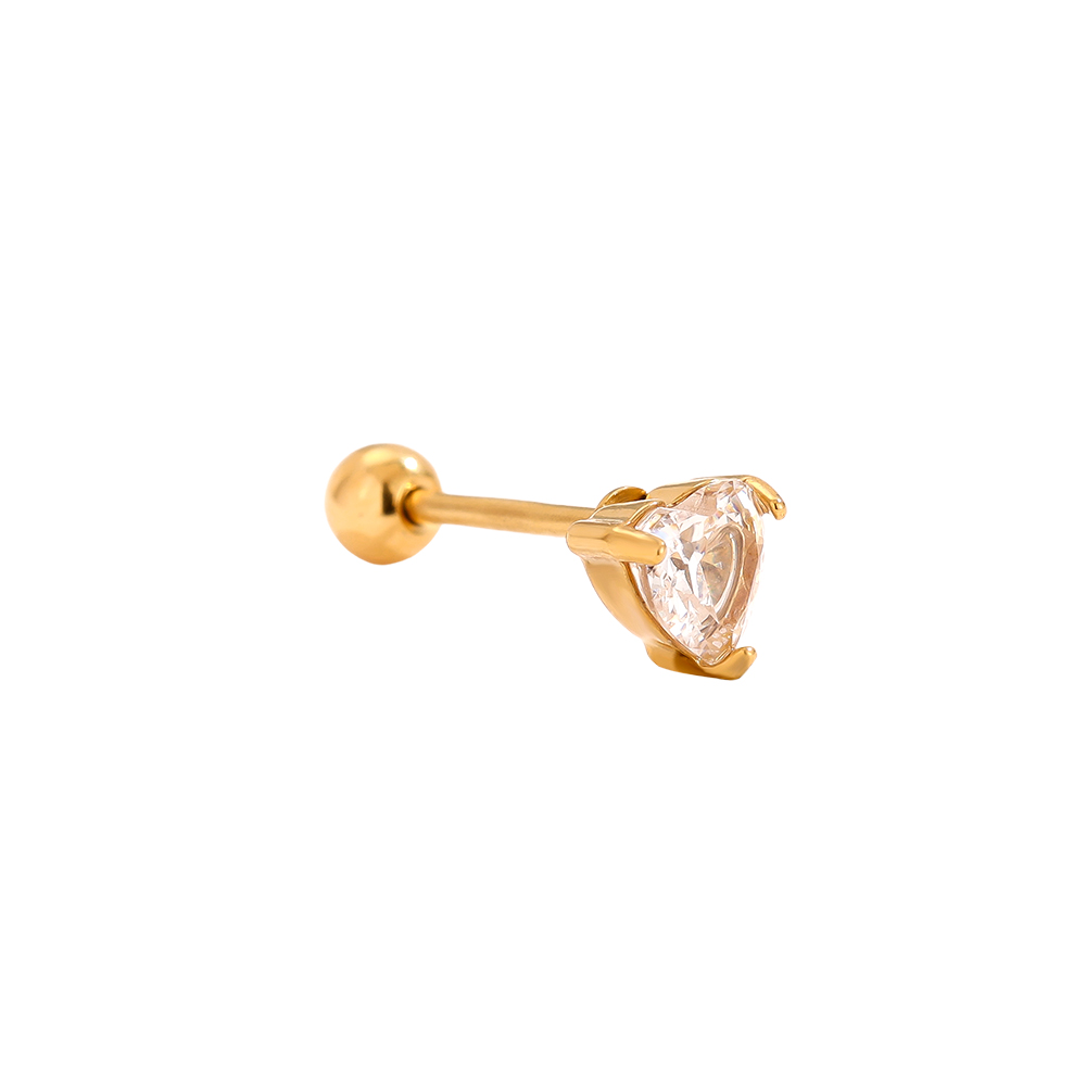 5mm Mini Diamond Heart stainless steel piercing       