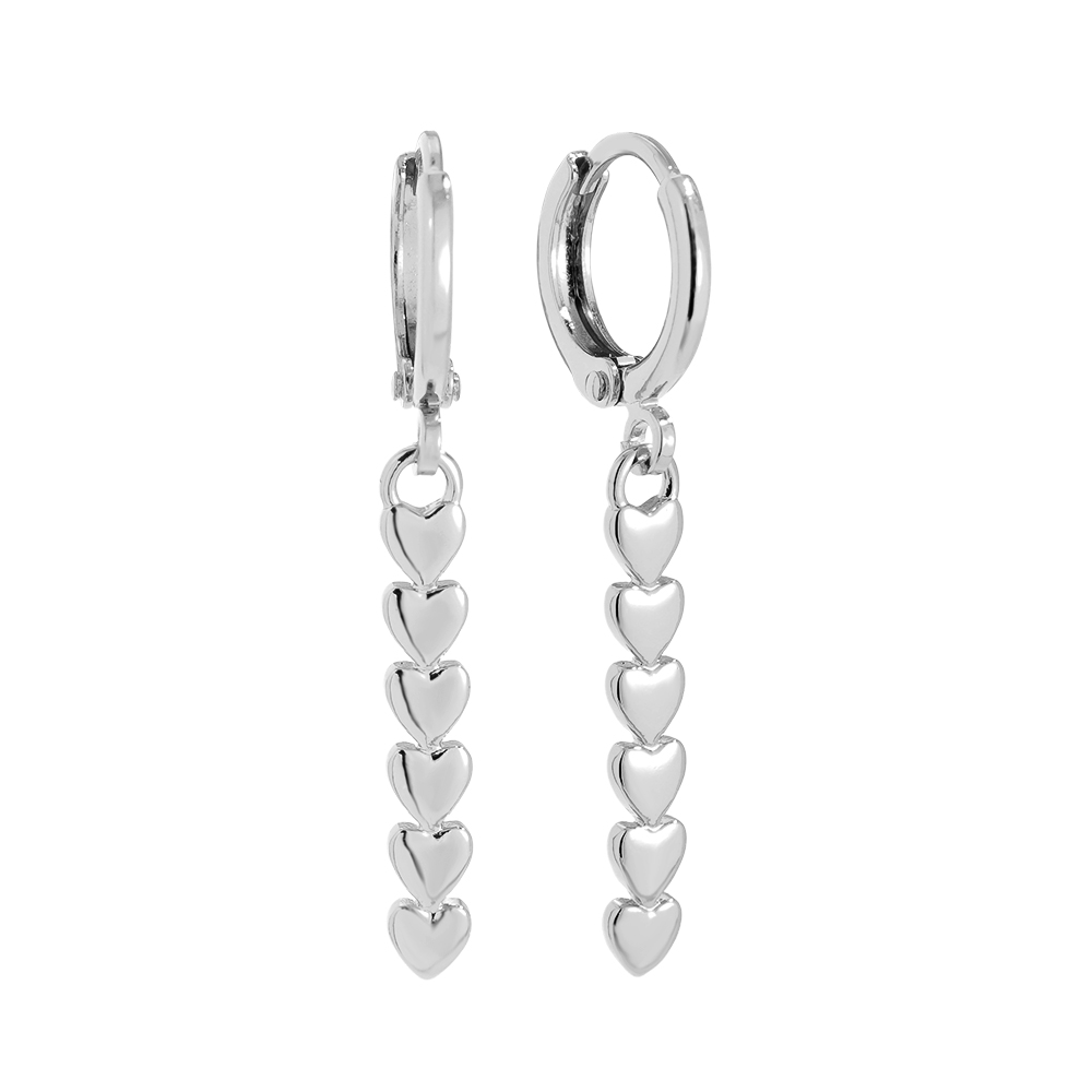 36mm Heart Chain Gold-plated Earrings        