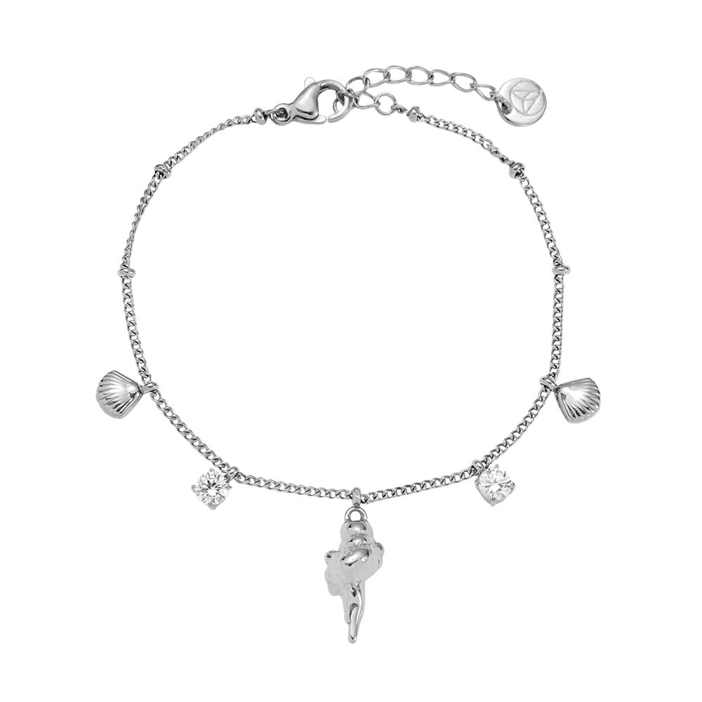 17cm Ocean And Diamond stainless steel bracelet 